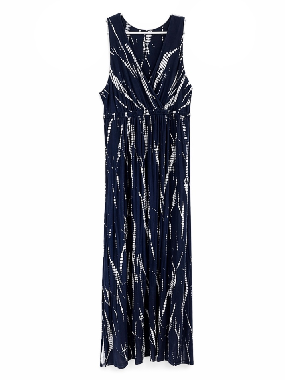 Navy & White Tie-Dye Sleeveless Maxi Dress – Size XL GUC - Picture 2 of 12
